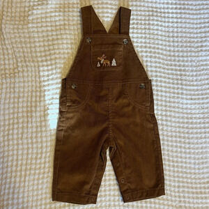 Carter’s Brown Corduroy Overalls with Moose